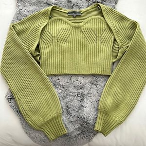 Women’s 2 Piece Cropped Knit Top